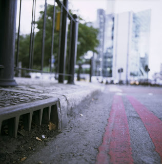 East Smithfield, near the spot that Mark Francis, London cycle courier, suffered fatal injuries whilst working