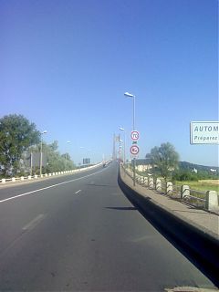 the southern approach to Pont Tancarville